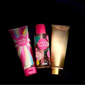 PINK vanilla swirl , coconut palm , gumdrop the beat